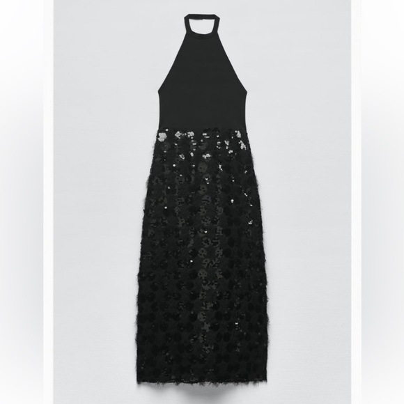 Zara Limited edition sequin knit halter dress - Picture 2 of 3